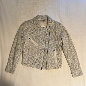 NEW Anthropologie Dolan Eyelet Cropped Jacket XS